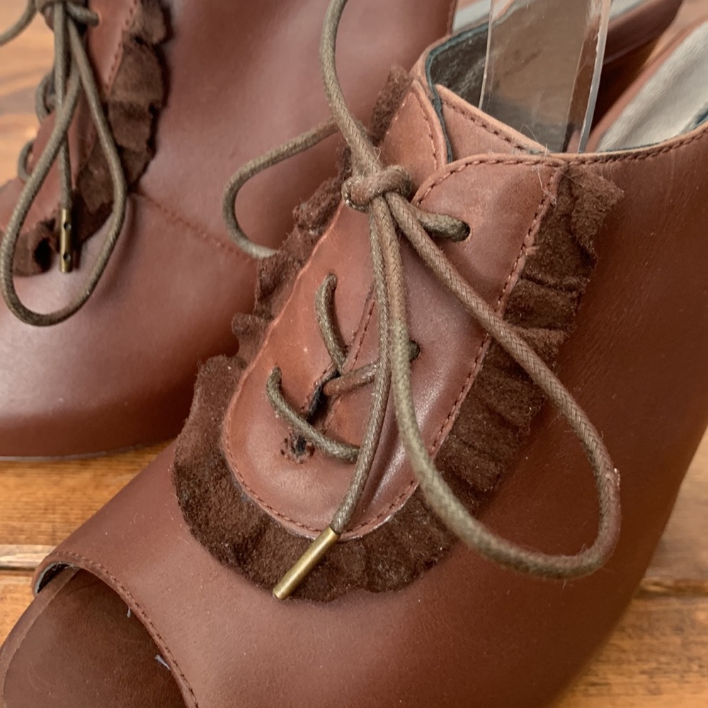 Anthropologie reedevins leather HEELS size 7.5 - Picture 7 of 10